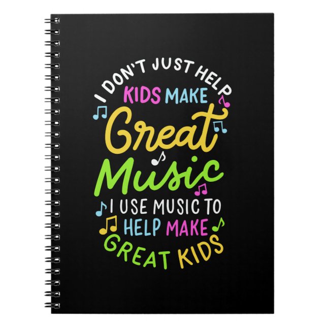 Carnet Professeur de Musique - Cadeau pour aider les enfa (Devant)