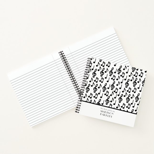 Carnet Professeur de Musique Note (Intérieur)