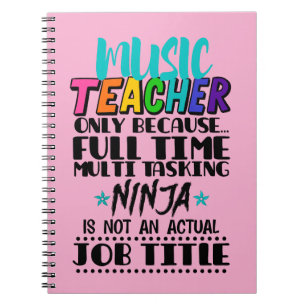 Carnet Professeur de musique uniquement parce que multi-t