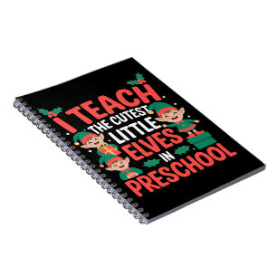 Carnet Professeur de Noël Je enseigne aux lutins les plus