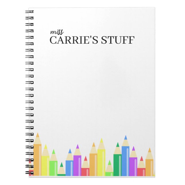 Carnet Professeur mignon et personnalisé (Devant)