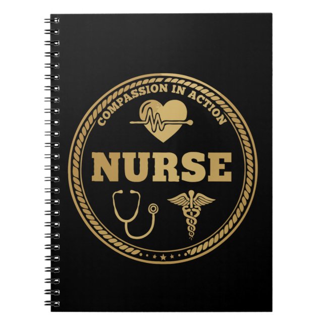 Carnet Professional Nurse Emblem | Compassion in Action  (Devant)