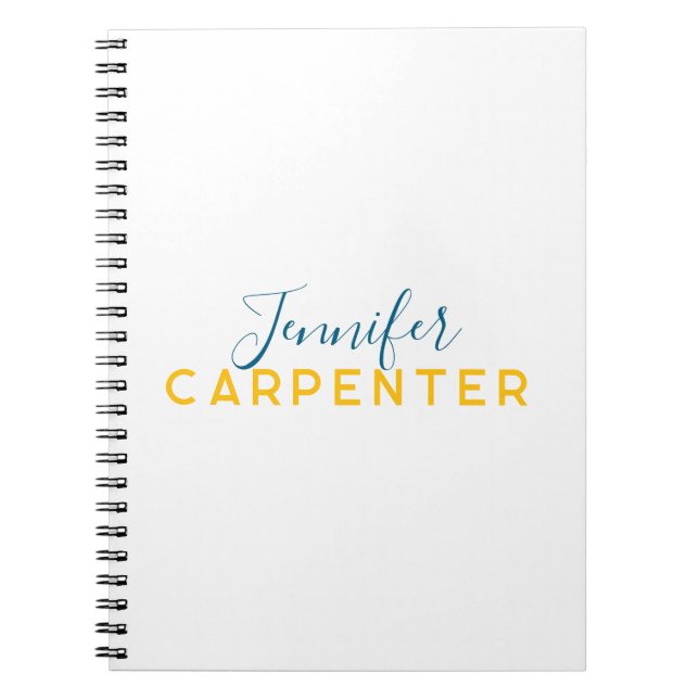 Carnet Professionnel élégant moderne minimaliste uni (Devant)