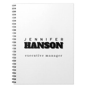 Carnet Professionnel élégant moderne minimaliste uni