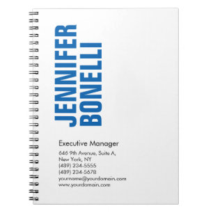 Carnet Professionnel minimaliste moderne bleu foncé