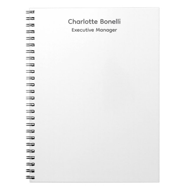 Carnet Professionnel Minimaliste Moderne Simple (Devant)