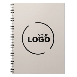 Carnet Professionnel Moderne Logo d'entreprise Beige