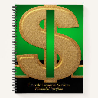 Carnet Professionnel Vert| Services financiers Gold Dolla