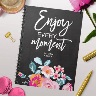 Carnet Profitez de chaque instant d'un message positif Fl
