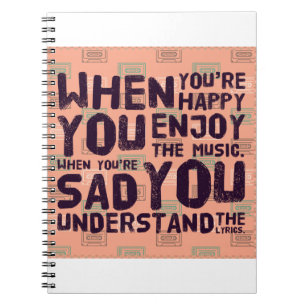 Carnet Profitez de la musique ou des paroles - /positivic