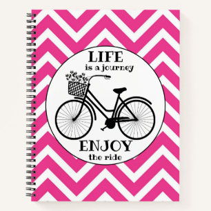 Carnet Profitez De La Promenade Vélo Avec Fleurs Motiva