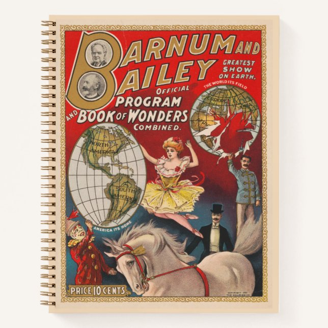 Carnet Programme vintage Barnum Et Bailey (Devant)