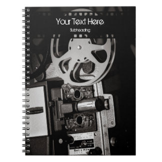 Carnet Projecteur de film noir vintage