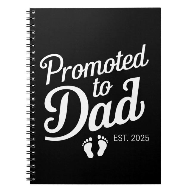Carnet Promu À Papa EST 2025 Drôle Bientôt Être Papa (Devant)