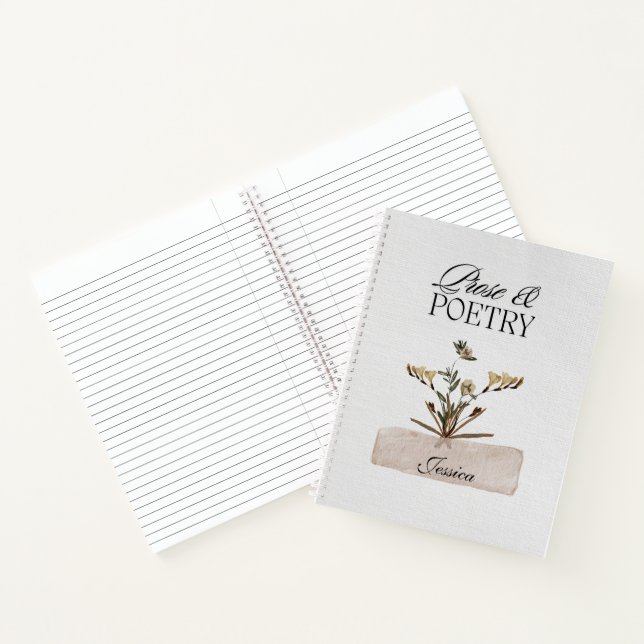 Carnet Prose & Poetry Personalized Floral (Intérieur)