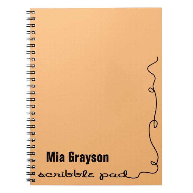 Carnet Protection orange personnalisée de griffonnage (Devant)
