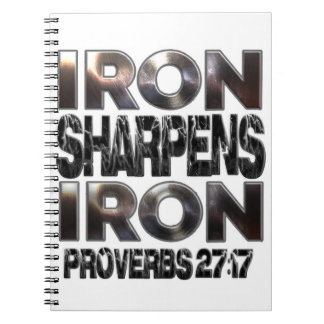 Carnet Proverbes 27-17 Iron sharpens Fer