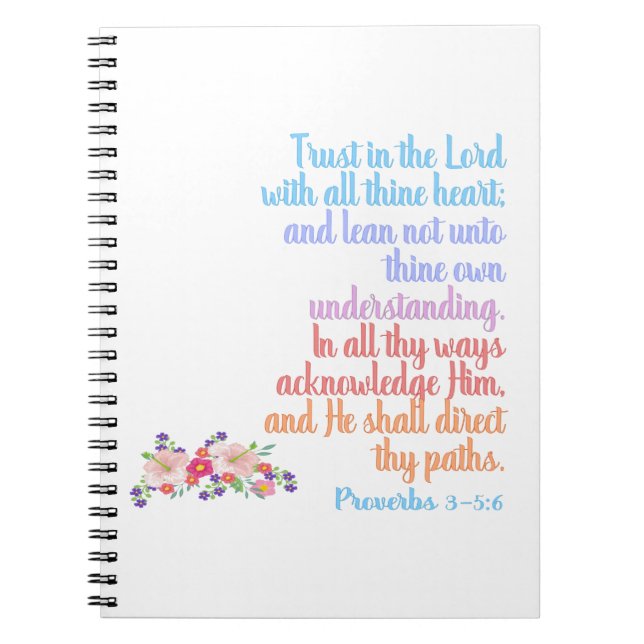Carnet Proverbes Bible Verse (Devant)