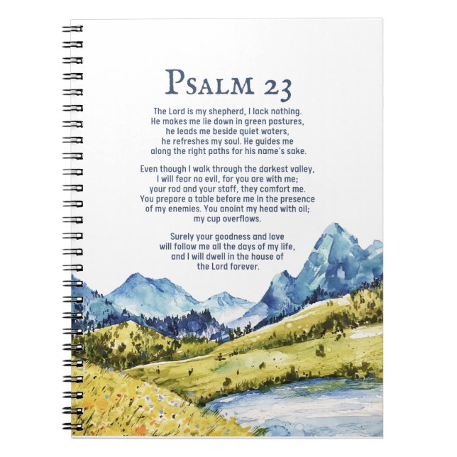 Carnet Psaume 23 NKJV Le Seigneur est mon berger (Devant)