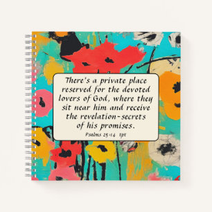 Carnet Psaume 25 14 Aimants de Dieu Bible Verse Chrétien