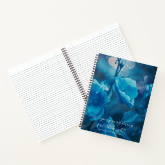 Carnet Psaume 30:5 Étude Biblique Fleurs Bleues Personnal