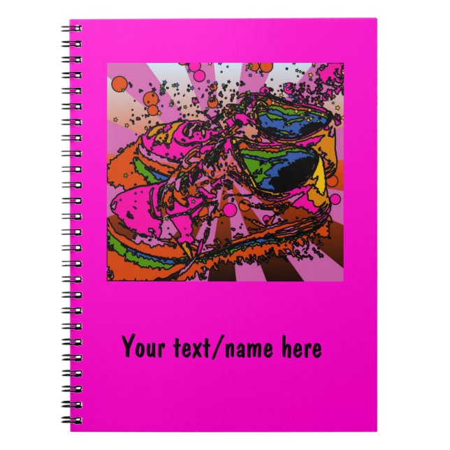 Carnet psychédélique personnalisé de baskets (Devant)