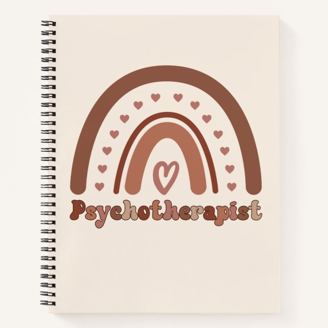 Carnet Psychothérapeute Boho Rainbow (Devant)
