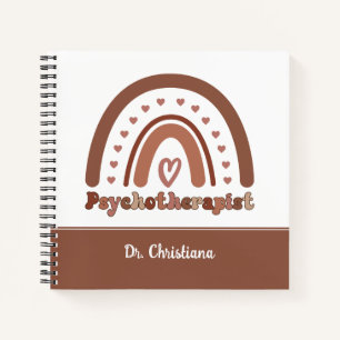 Carnet Psychothérapeute personnalisée Boho Rainbow