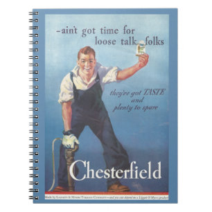Carnet Publicité Chesterfield Cigarettes vintage