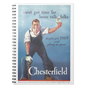 Carnet Publicité Chesterfield Cigarettes vintage