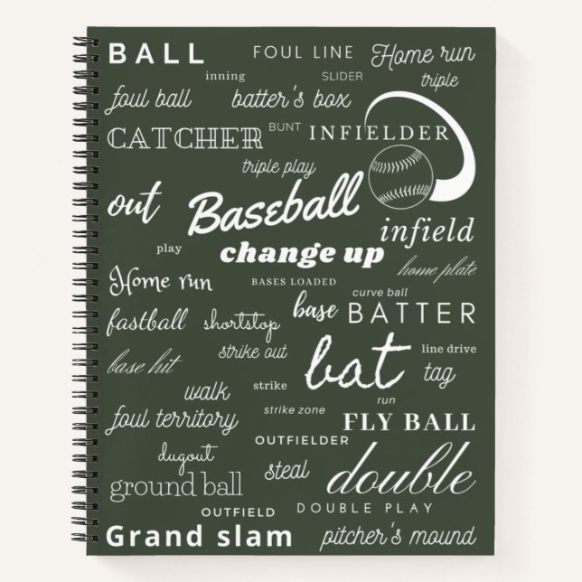 Carnet Puce de baseball Spiral Notebook (Devant)