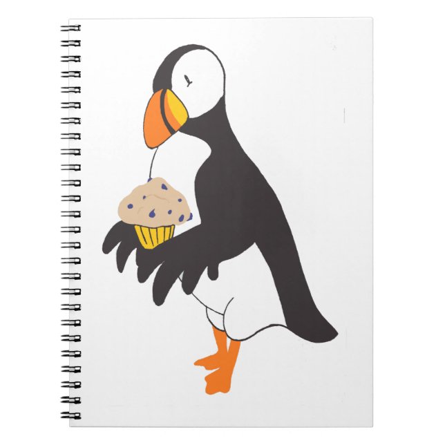 Carnet Puffin avec muffin (Devant)