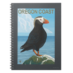Carnet Puffin touffé de la côte de l'Oregon