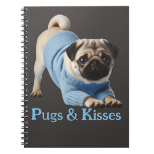 Carnet Pugs & Kisses : Conception adorable sur le thème d