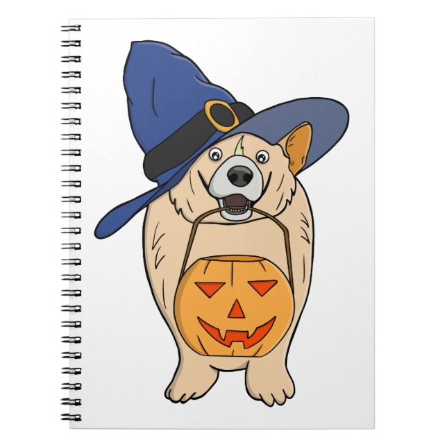 Carnet Pumpkin Witch Dog (Devant)
