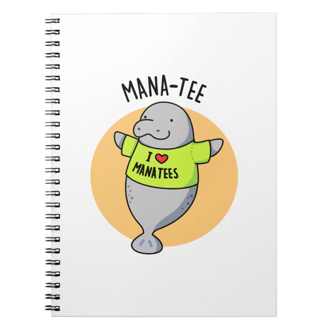 Carnet Pun d'animal drôle de lamantin  (Devant)
