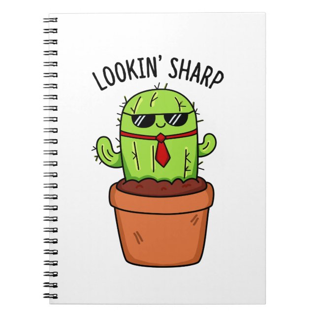 Carnet Pun de cactus drôle et pointu (Devant)