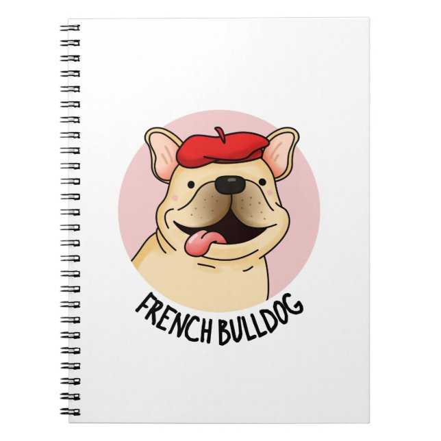 Carnet Pun de chien drôle Bouledogue Français  (Devant)