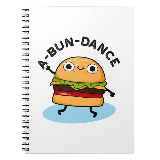 Carnet Pun de danse amusant sur l'abondance de burger (Devant)