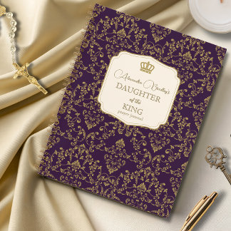 Carnet Purple Gold Damask Daughter of the King