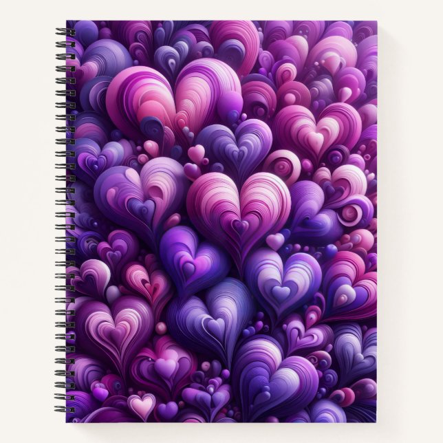 Carnet Purple Hearts Deluxe (Devant)