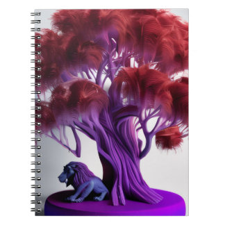 Carnet Purple lion tree Notebook