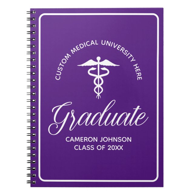 Carnet Purple Médicale de l'école personnalisée Garder (Devant)
