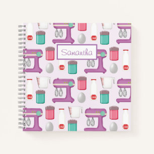 Carnet Purple Mixer Baking Collage Recette personnalisée