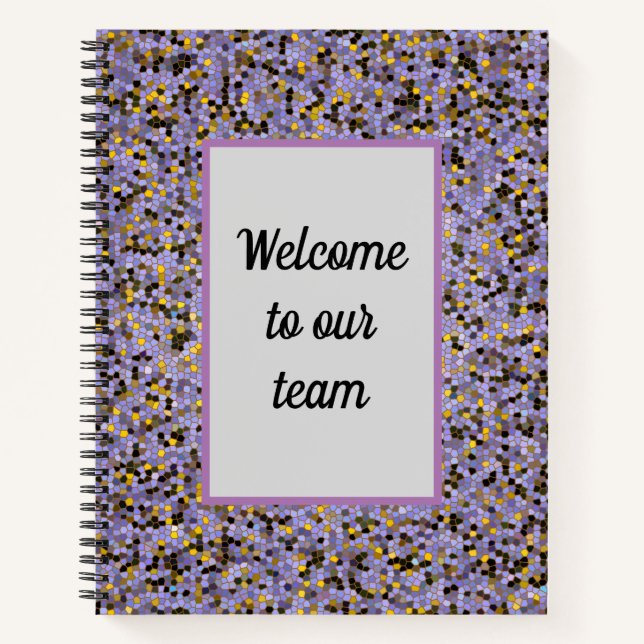 Carnet Purple Mosaic Bienvenue à notre équipe d'affaires (Devant)