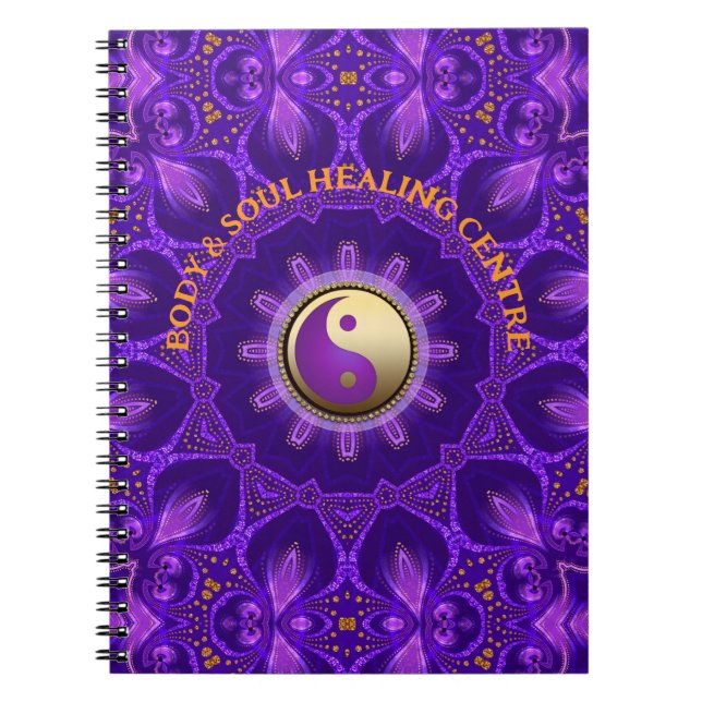 Carnet Purple or rose énergie guérir Mandala (Devant)