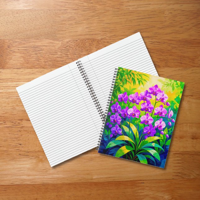 Carnet Purple Orchids Notebook (Notebook with purple orchids)