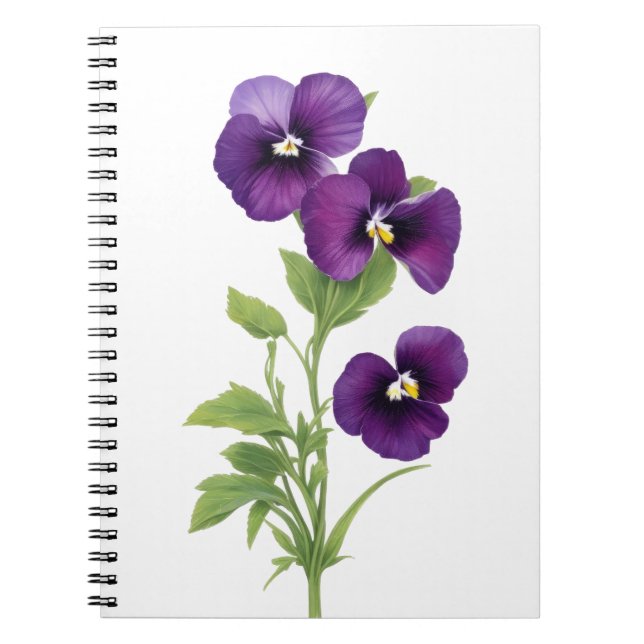 Carnet Purple Pansy (Devant)