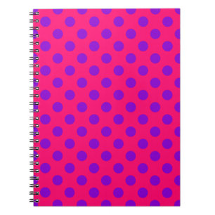 Carnet Purple polka dots on cerise