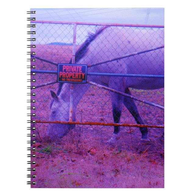 Carnet Purple Propriété Privée Horse (Devant)